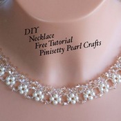 Bib Statement Trendy Pearl Necklace with Crystal Rhinestone tutorial
