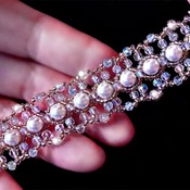 crystal and pearl collar necklace for brides tutorial