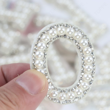 Free shipping A-Z Silver Pearl free shipping Rhinestone English Letter Patches For Clothes BRIDE Iron on Stickes 3D