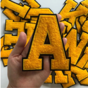 reserved listing--ree shipping Large Letters Towel Embroidered Iron On Patches Sew On Accessories DIY Name Patch Applique A~Z