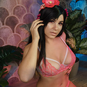 Tifa Lockhart Pink Flower hot cosplay print