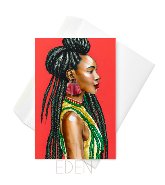 Diva Christmas Greeting Card Covers Bundle, Black Woman Art Prints