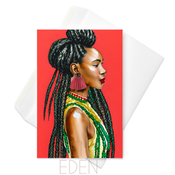 Diva Christmas Greeting Card Covers Bundle | Black Woman Art Prints | Printable Greeting Card Covers
