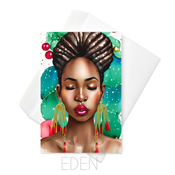 Diva Christmas Greeting Card Covers Bundle | Black Woman Art Prints | Printable Greeting Card Covers