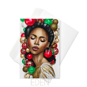 Diva Christmas Greeting Card Covers Bundle | Black Woman Art Prints | Printable Greeting Card Covers
