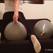 Video 157 - stretching C&A balloons by sitting and feets