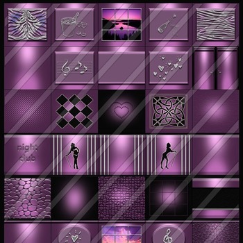 purple night club 30 textures new pack for imvu rooms