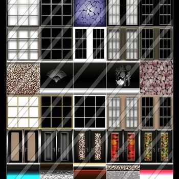 windows doors and wall rooms 30 jpg and png textures collection  trendy new pack 