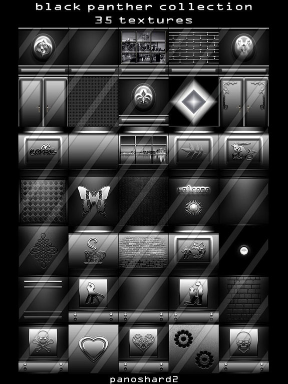 black panther collection 35 textures for imvu