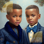 TRISTAN & LEO | Cool Christmas Kids | PNG Printable File