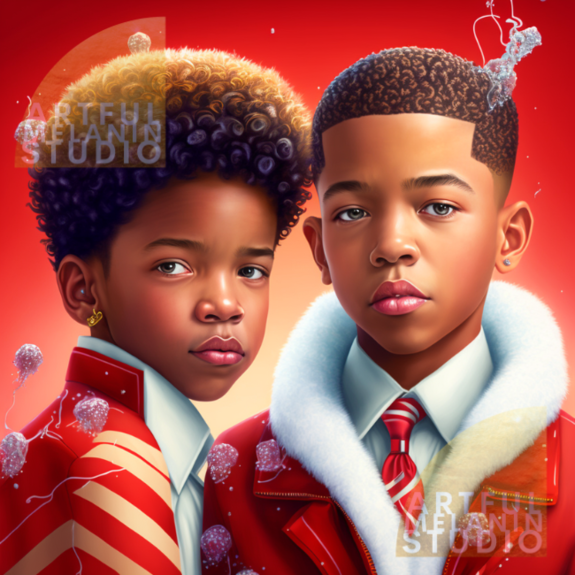 HASSAN & GIL | Cool Christmas Kids | PNG Printable File