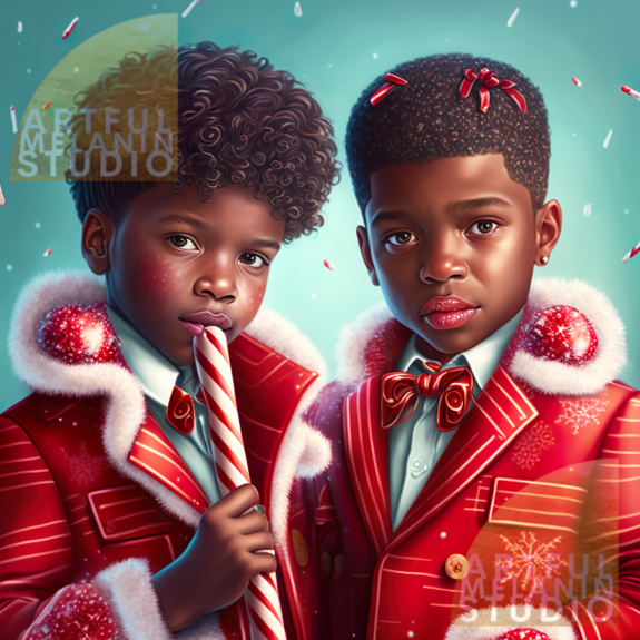 JOSHUA & JASON | Cool Christmas Kids | PNG Printable File