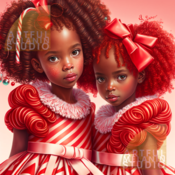 ZOEY & KYRA | Cool Christmas Kids | PNG Printable File