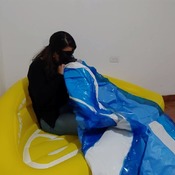 Blowing up paddling online pool