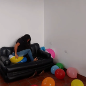 Small balloons blow and sit to pop!!