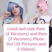 Lewd and cute Rem (4 Versions) and Ram (3 Versions) Photo Set (32 Pictures and 3 Videos)