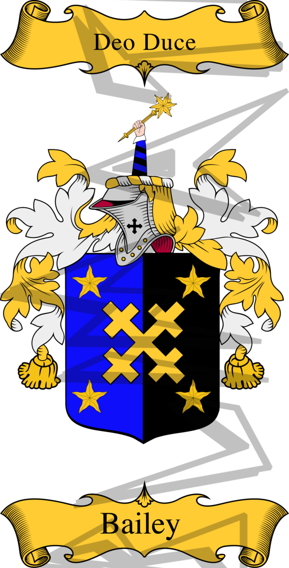 Bailey Coat of Arms and Crest.