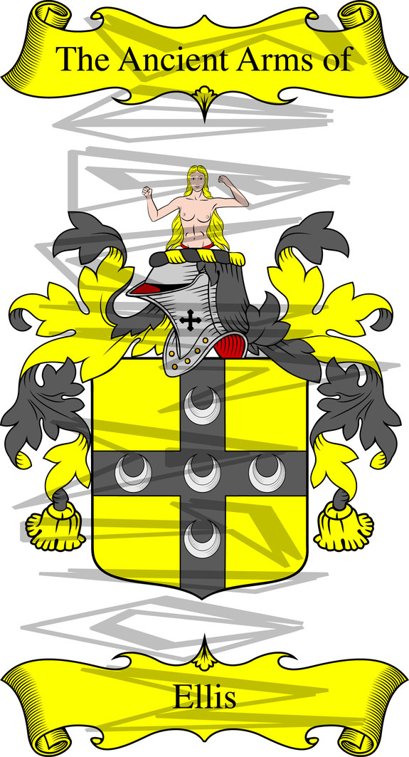 Ellis Coat of Arms and Crest.