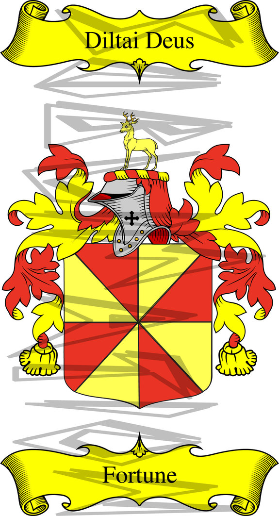 Fortune Coat of Arms with Crest.