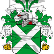Howley Coat of Arms with Crest and Line Drawing.