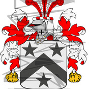 Kiley Coat of Arms with Crest Line Drawing.