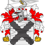 Middleton Coat of Arms with Crest and Line Drawing.