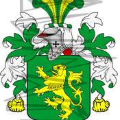 Norton Coat of Arms with Crest Line Drawing.