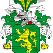 Norton Coat of Arms with Crest and Line Drawing.
