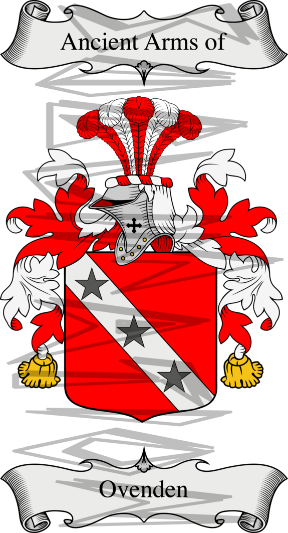 Ovenden Coat of Arms with Crest.