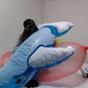 Blue intex whale blow by Ary