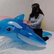 Blue intex whale blow by Ary