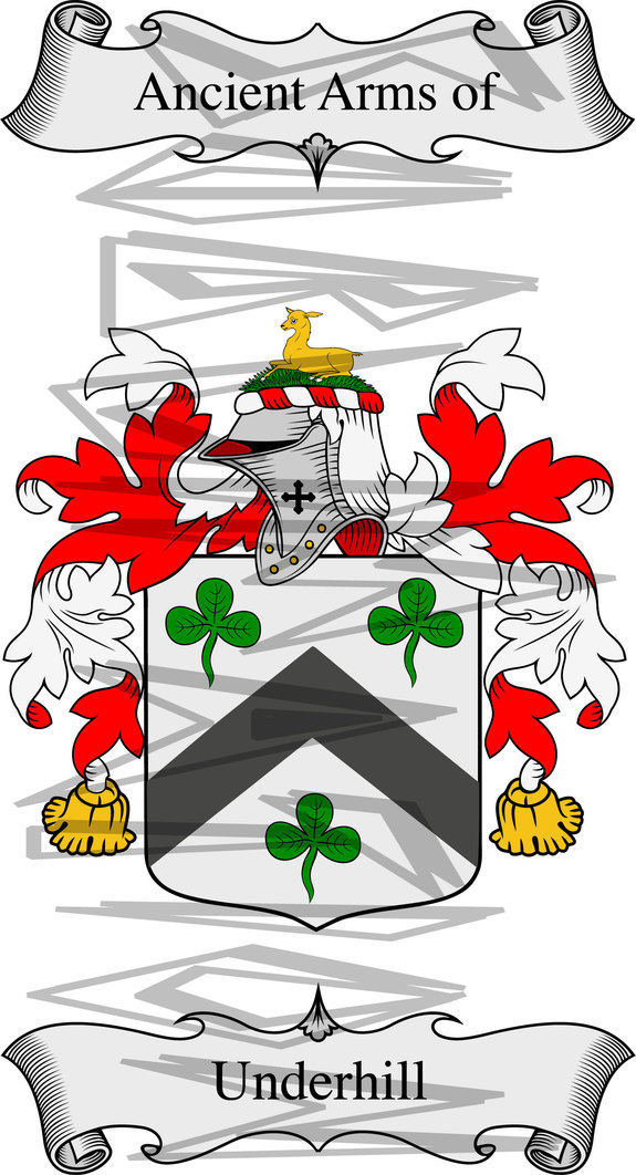 Underhill Coat of Arms with Crest.