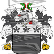 Vickery Coat of Arms with Crest.