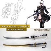 Virtuous Contract Cruel Oath - 2B & 9S - Nier Automata - Cosplay sword Pattern Blueprint