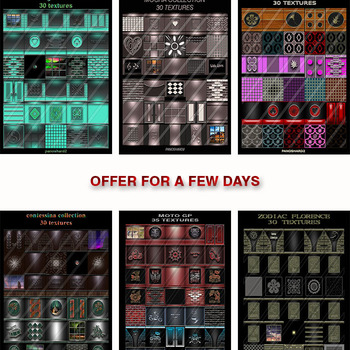 SIX NEW PACKS 185 TEXTURES OFFER FOR A FEW DAYS