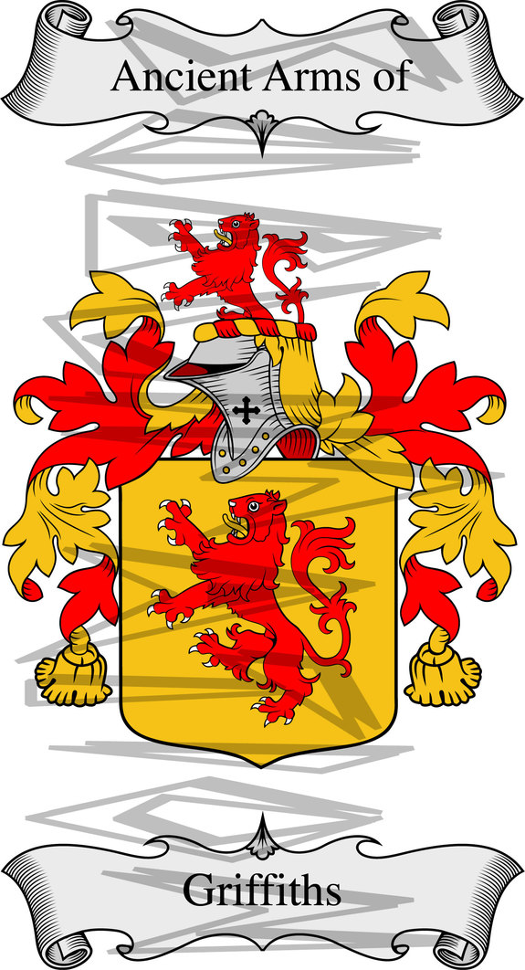 Griffiths Coat of Arms with Crest.