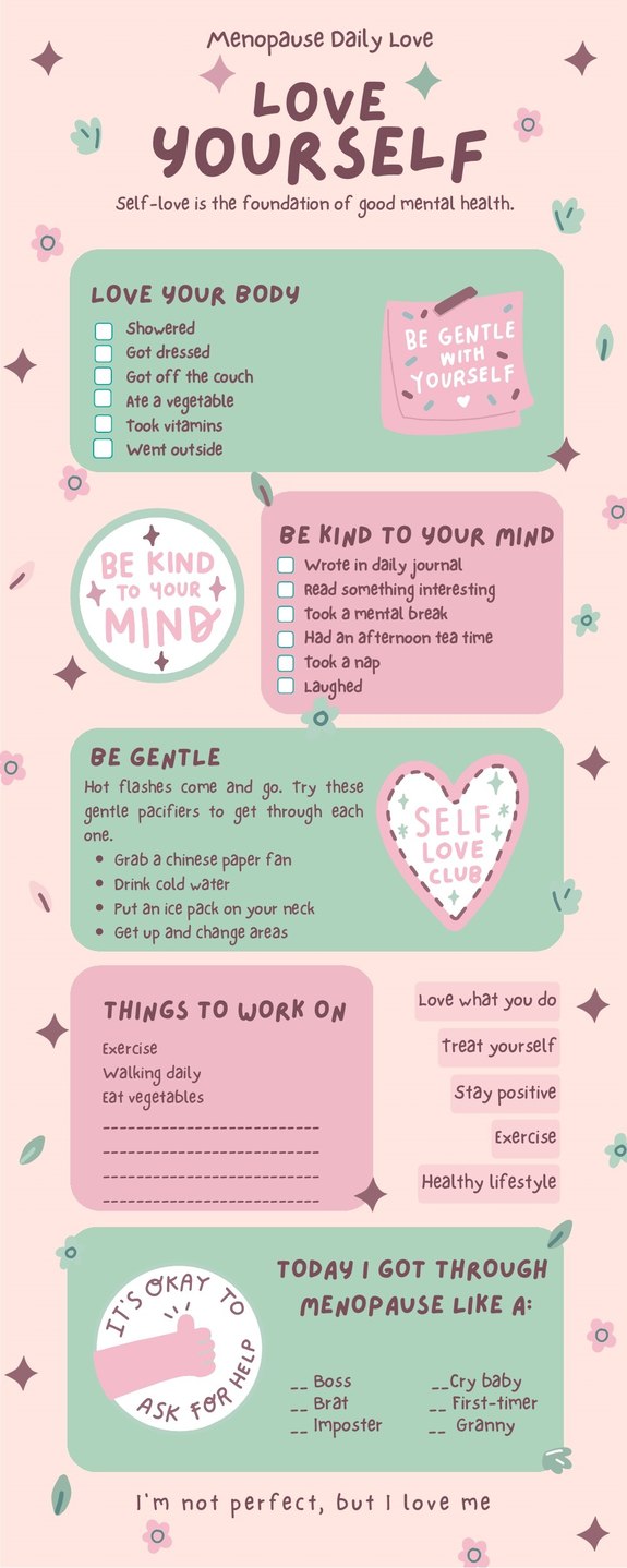 Menopause Daily Love -daily love checklist
