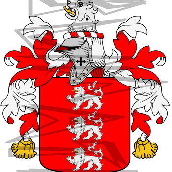 England Coat of Arms with Crest.