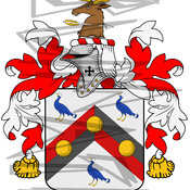 Kitchiner Coat of Arms with Crest Line Drawing.