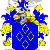 Meller oat of Arms with Crest Line Drawing.