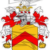 Stafford Coat of of Arms with Crest and Line Drawing.