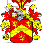 Good Coat of Arms with Crest Line Drawing.