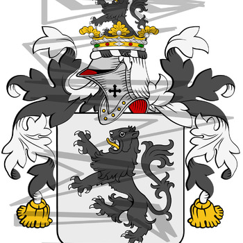 Hughes Coat of Arms with Crest.