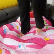 Walking and jumping on inflatables!!!