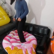 Walking and jumping on inflatables!!!