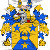 Day Coat of Arms with Crest Line Drawing.