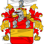 Idle Coat of Arms with Crest and Line Drawing.