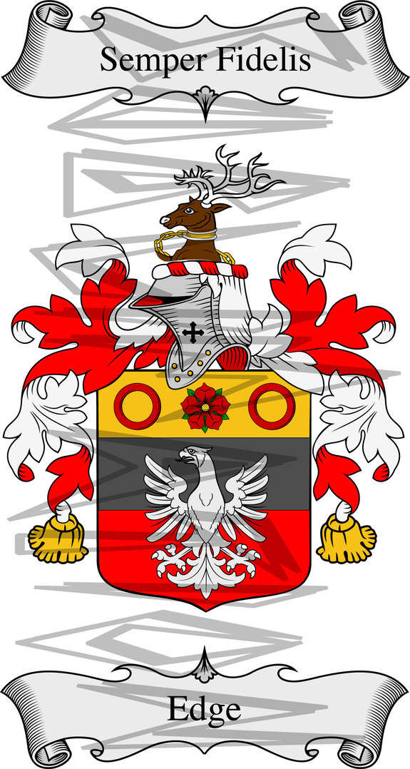 Edge Coat of Arms with Crest.