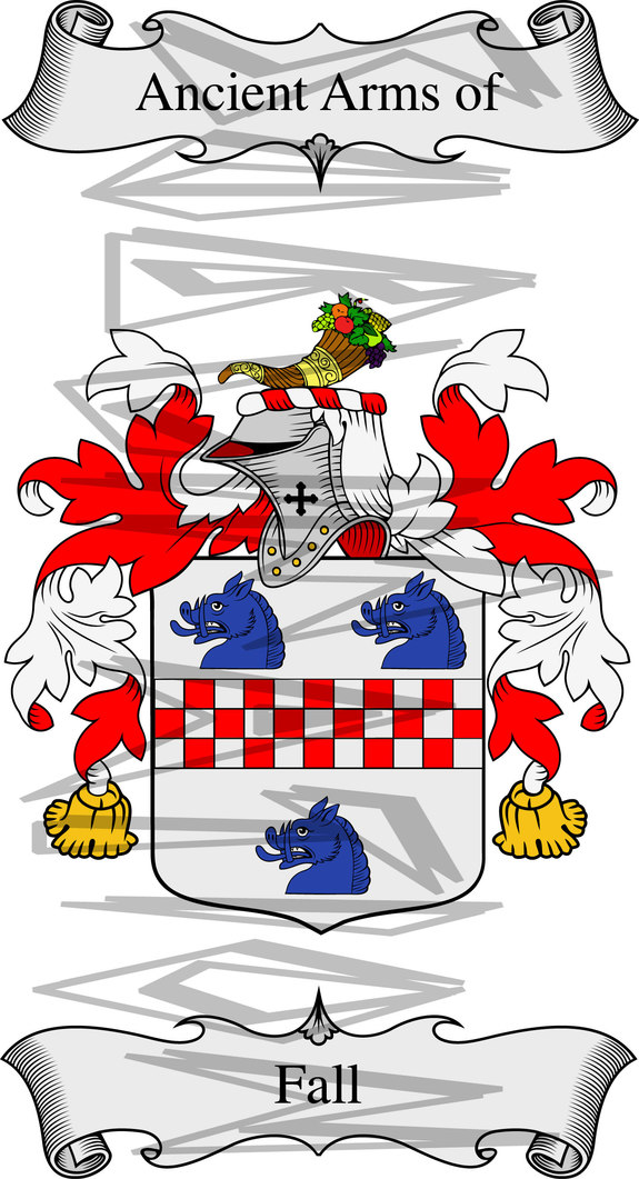 Fall Coat of Arms with Crest.