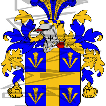 Johnson Coat of Arms with Crest.